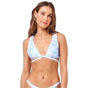 NWT L*Space Avery Bikini Top in Bali Blooms
